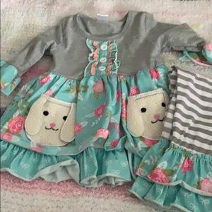 Boutique Easter Shirt & Pantaloons Set